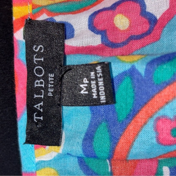 Talbots Women’s MP Boho PaisleyTop Tassels V-neck Multicoloured Festival Cotton - Picture 2 of 7